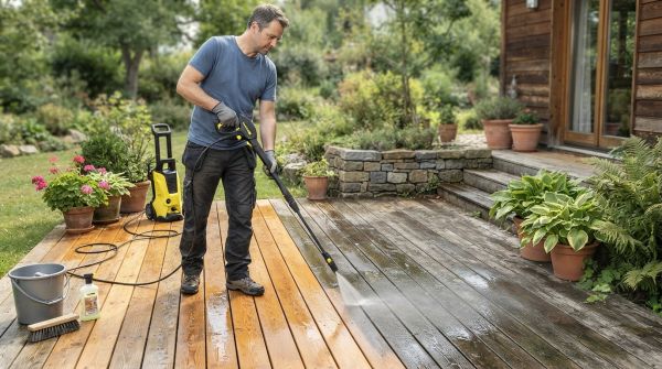 Comment réussir le nettoyage de votre terrasse en bois à Anglet